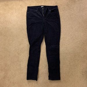 JCrew Toothpick Navy Corduroy Pant Size 31